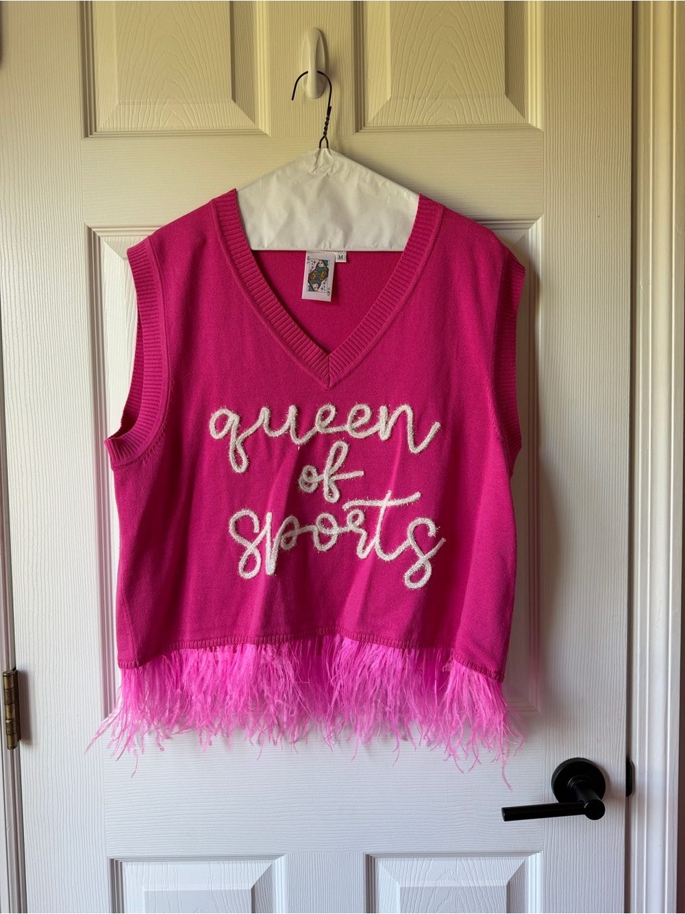 QUEEN OF SPARKLES Hot Pink Queen Of Sports Football M